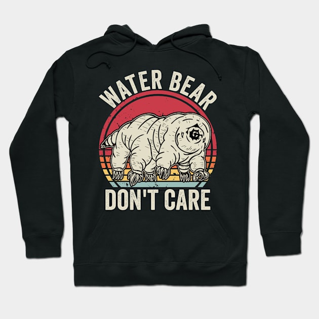 Water Bear Dont Care Funny Tardigrade Hoodie by Visual Vibes